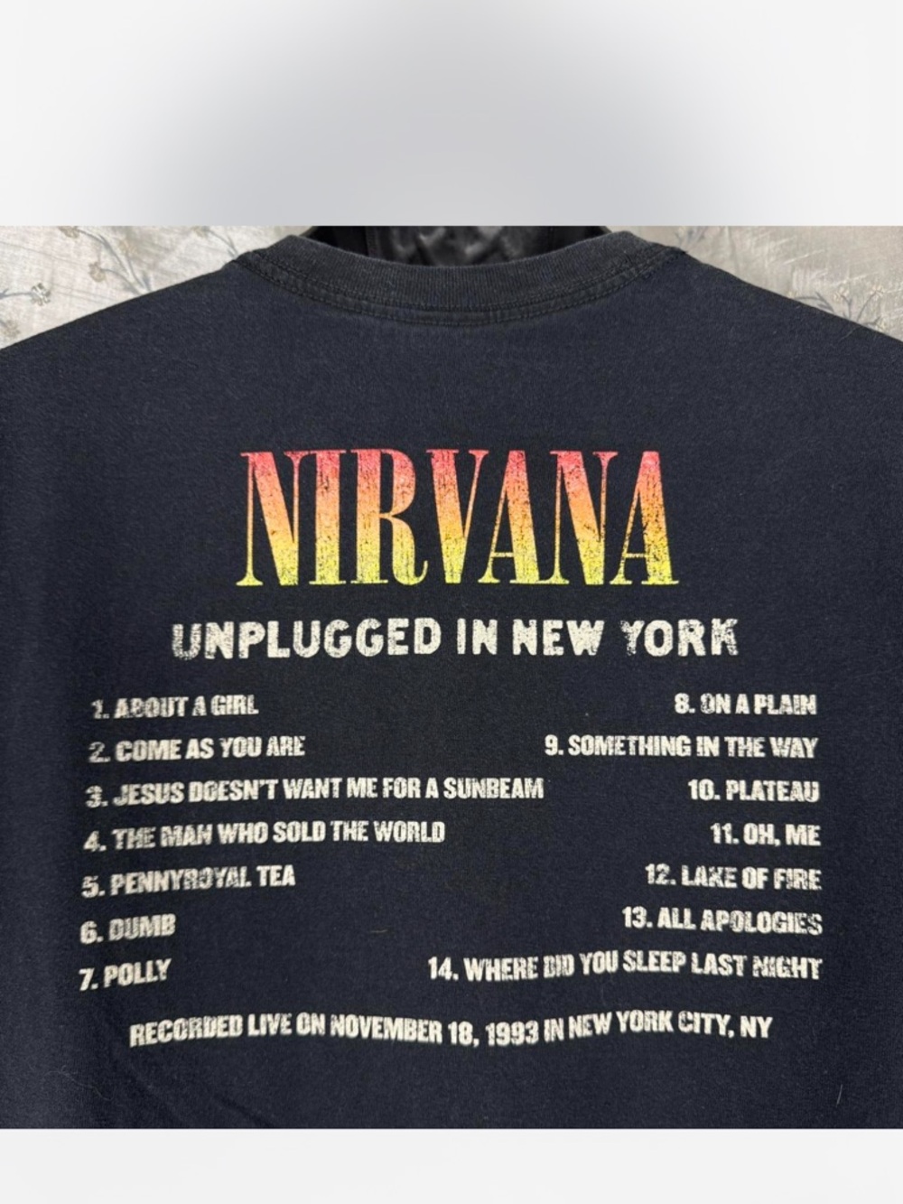 NIRVANA Black 'Unplugged in New York' Graphic Tee - Picture 4 of 5